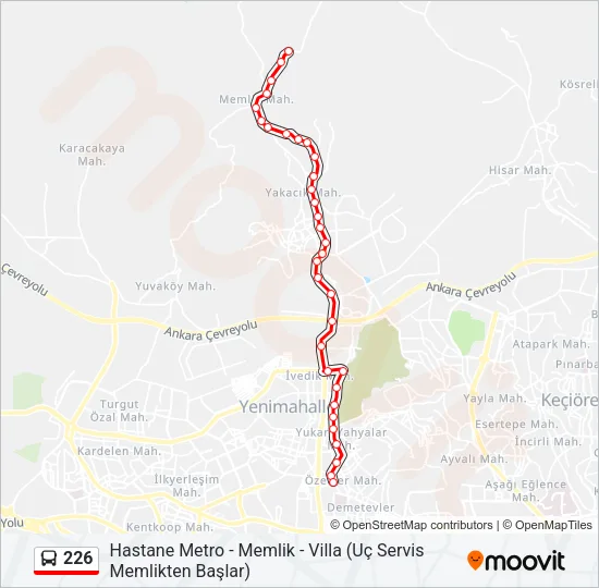 226 Bus Line Map