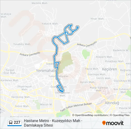 227 Bus Line Map