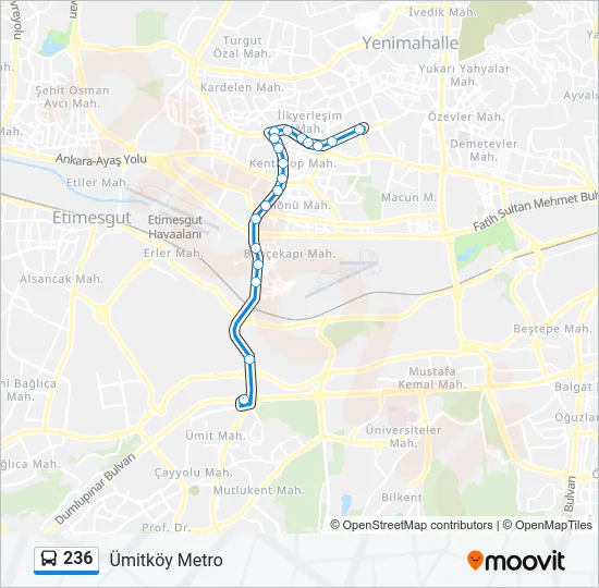 236 Bus Line Map