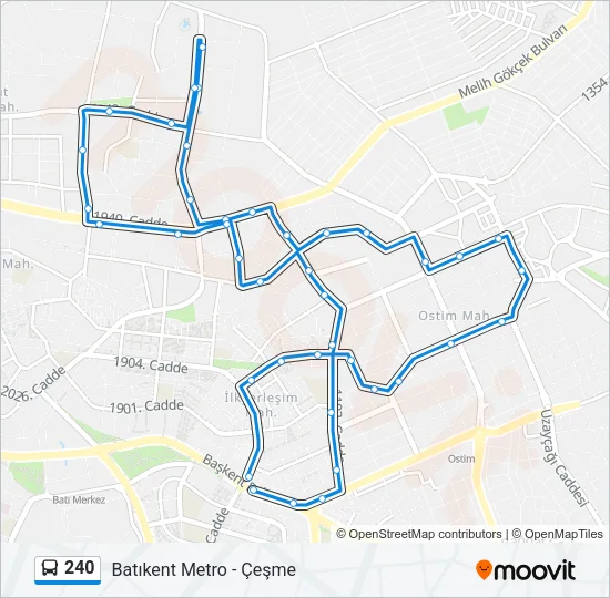 240 Bus Line Map
