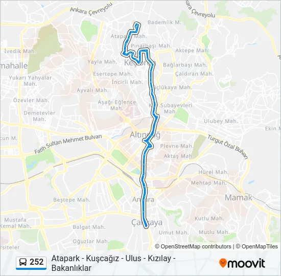 252 Bus Line Map