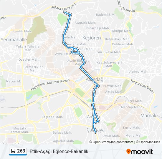 263 Bus Line Map