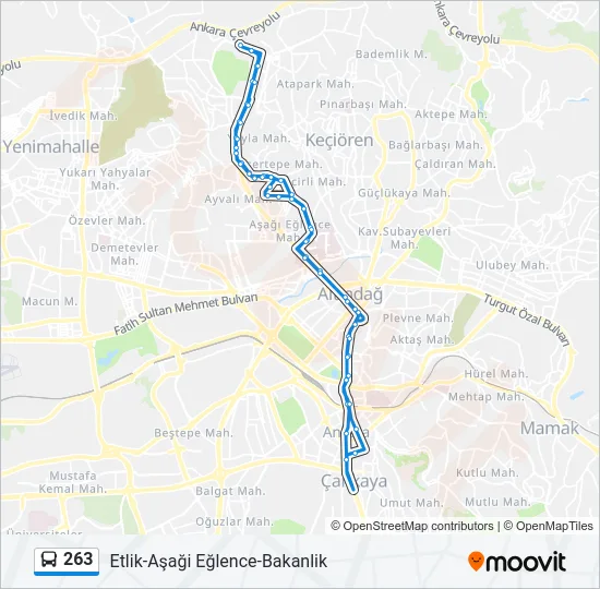263 Bus Line Map