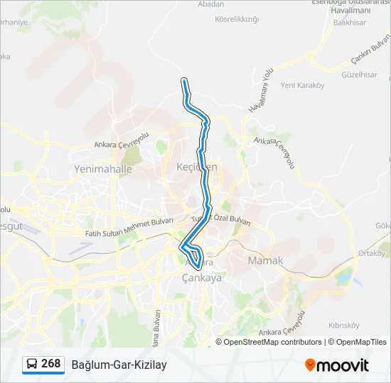 268 Bus Line Map