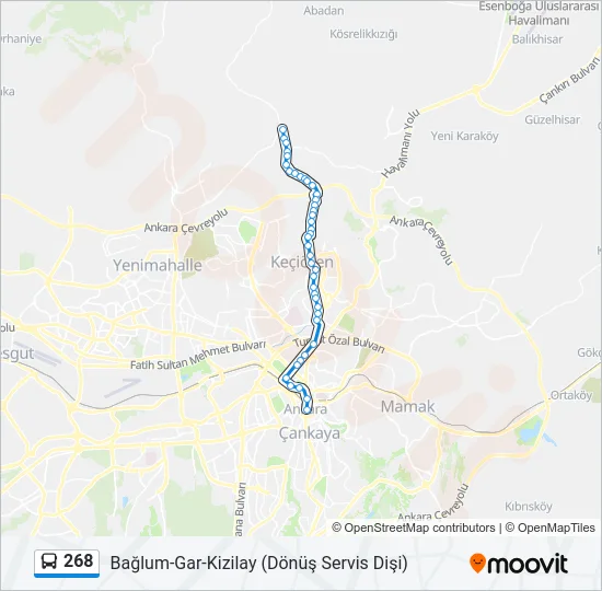 268 Bus Line Map