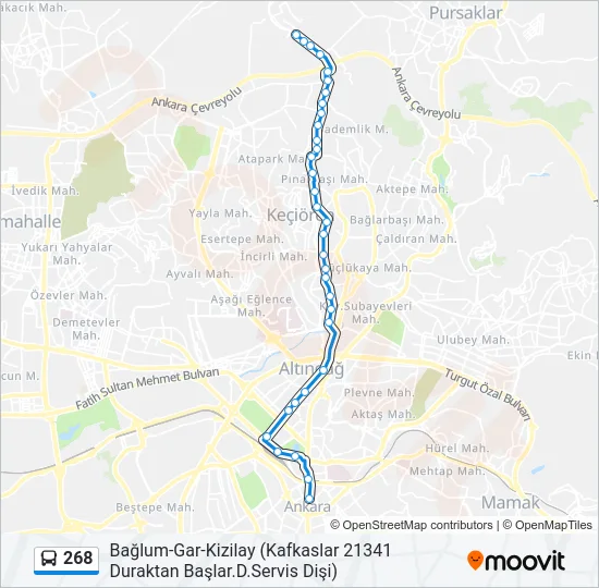 268 Bus Line Map