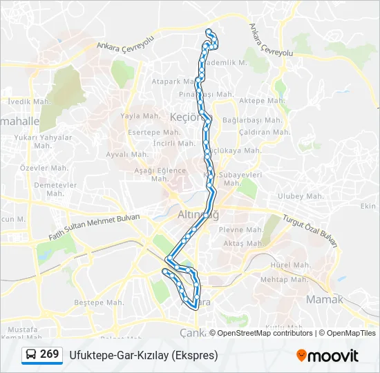 269 Bus Line Map