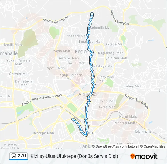 270 Bus Line Map