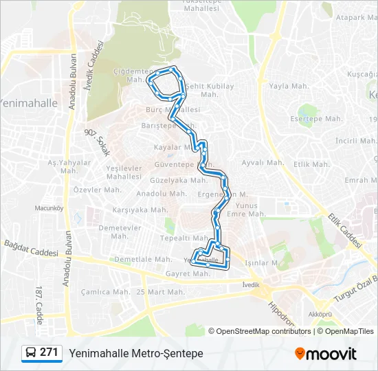 271 Bus Line Map