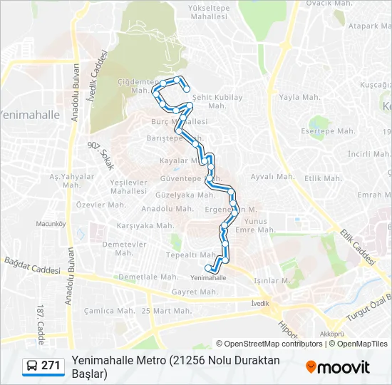 271 Bus Line Map