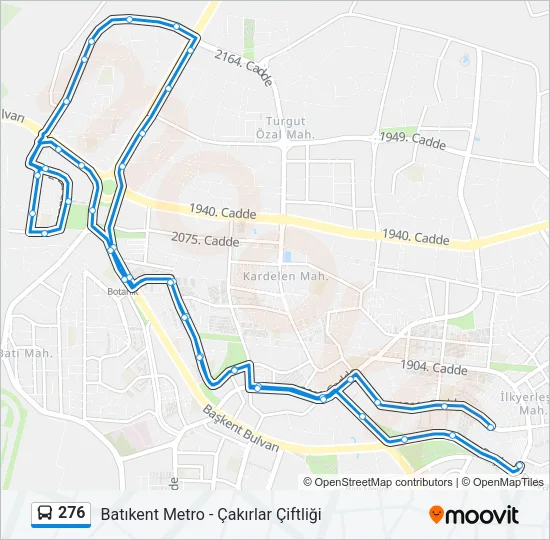 276 Bus Line Map