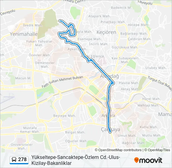 278 Bus Line Map