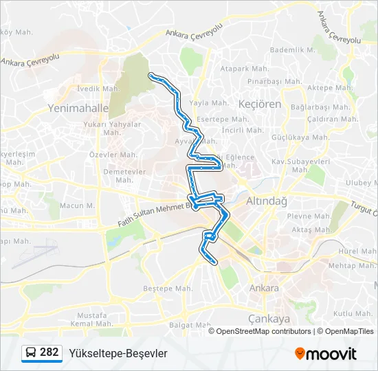 282 Bus Line Map