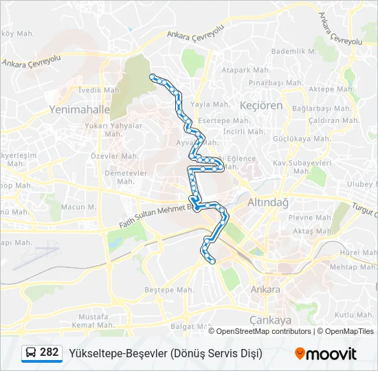 282 Bus Line Map