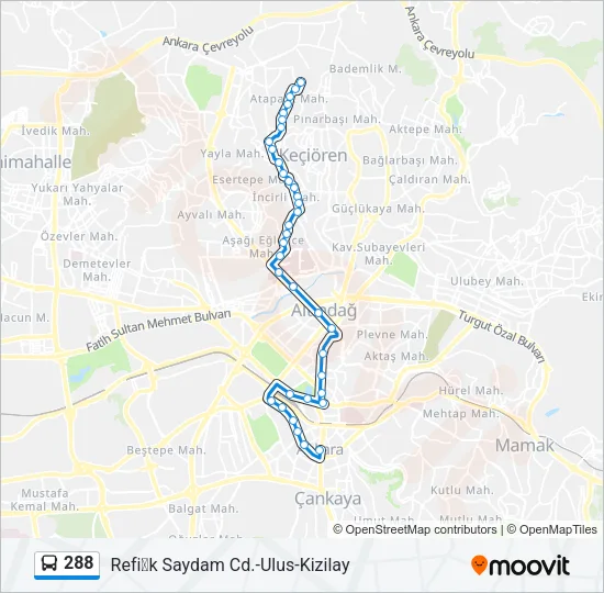 288 Bus Line Map