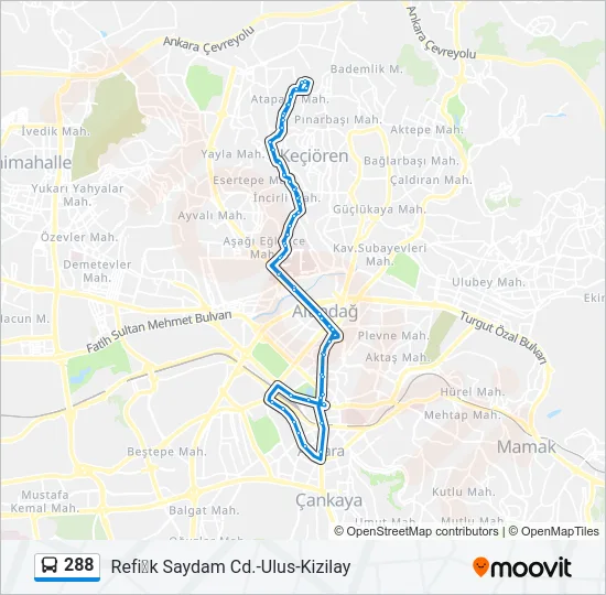 288 Bus Line Map