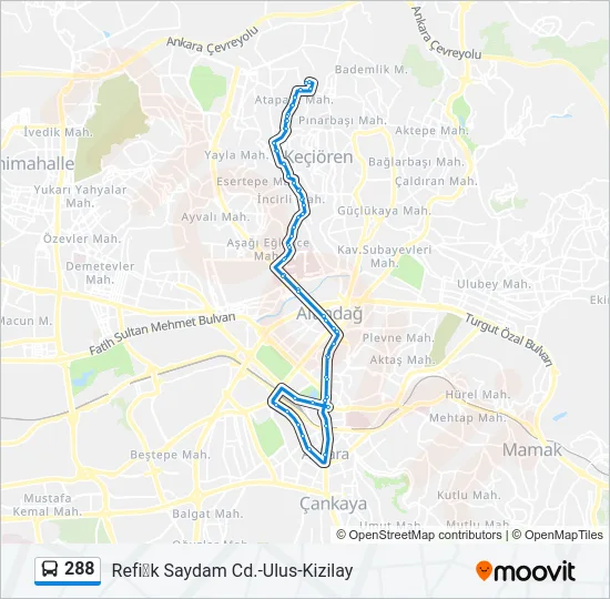 288 Bus Line Map