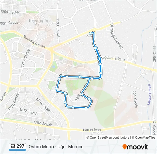 297 Bus Line Map