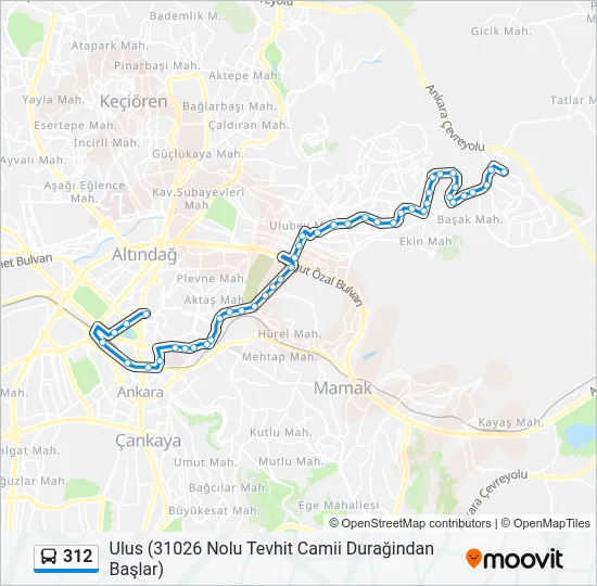 312 Bus Line Map