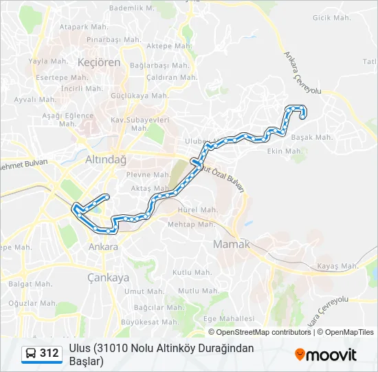 312 Bus Line Map