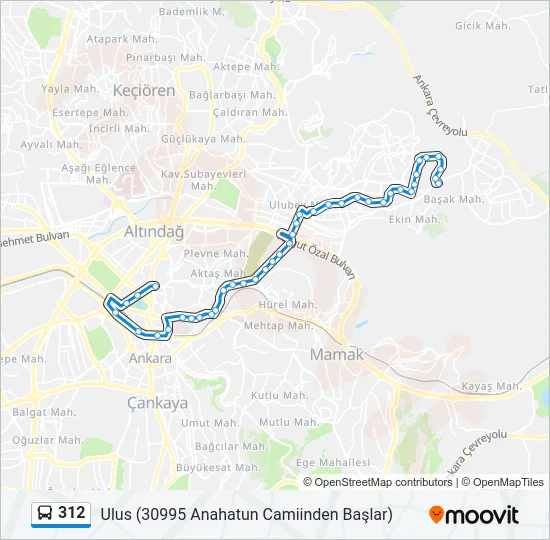 312 Bus Line Map