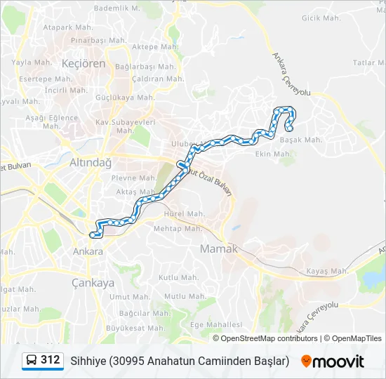 312 Bus Line Map