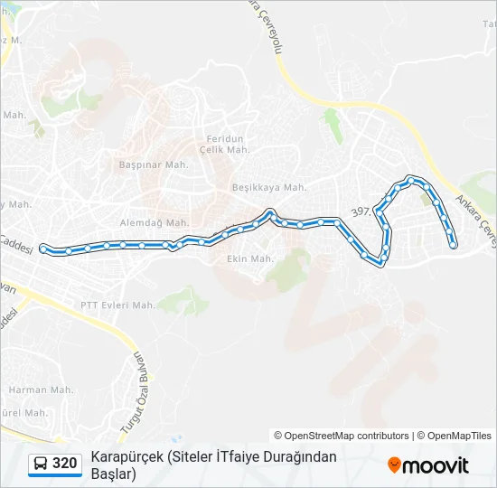 320 Bus Line Map