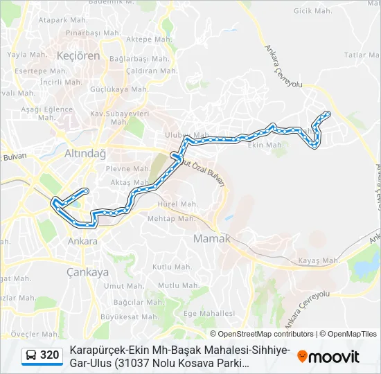 320 Bus Line Map
