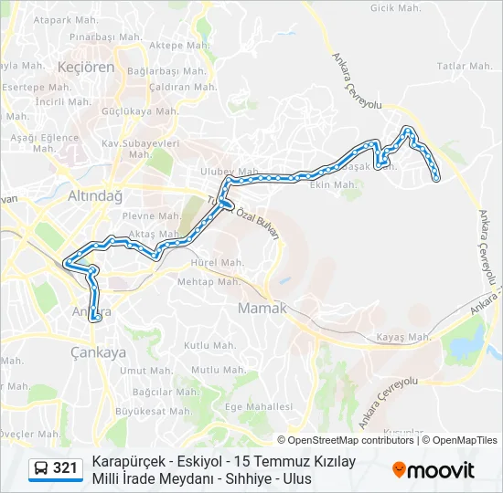 321 Bus Line Map