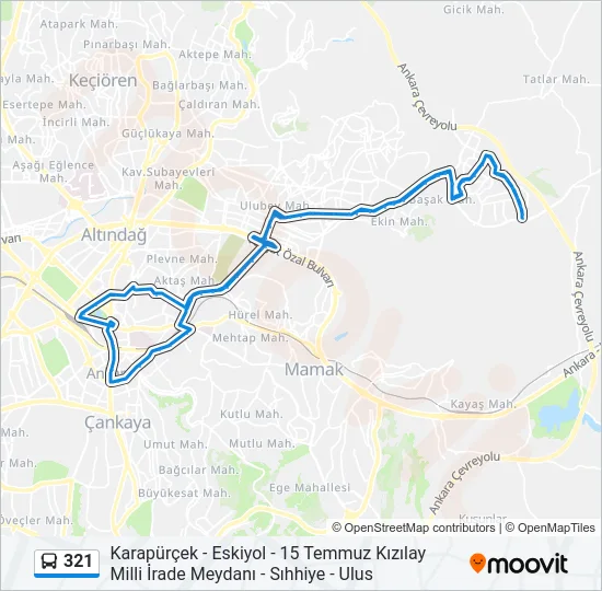 321 Bus Line Map