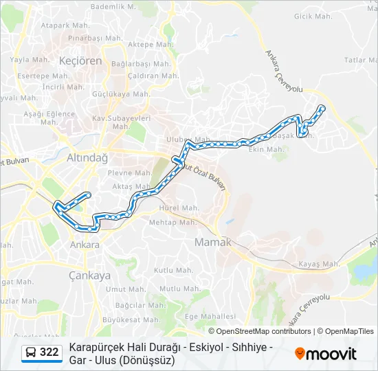 322 Bus Line Map