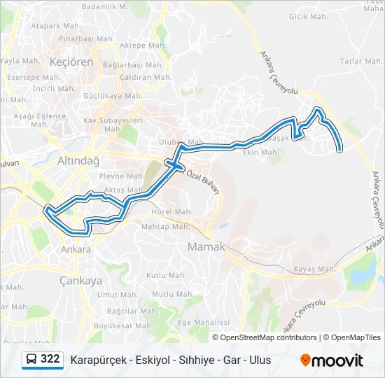 322 Bus Line Map