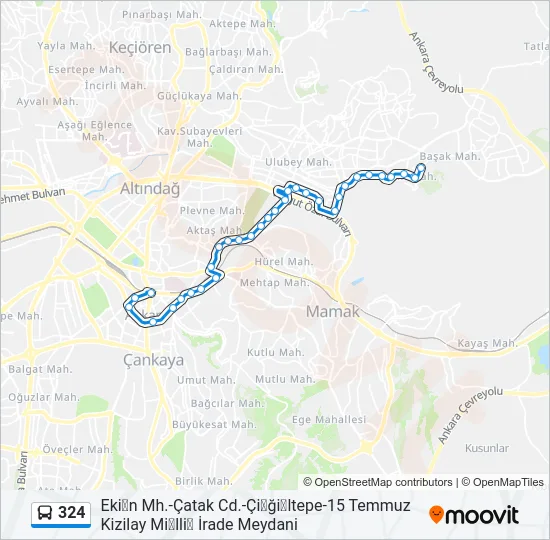 324 Bus Line Map