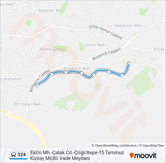 324 Bus Line Map