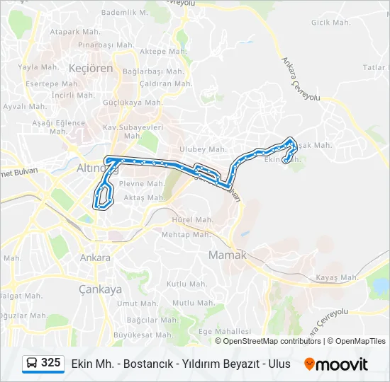 325 Bus Line Map