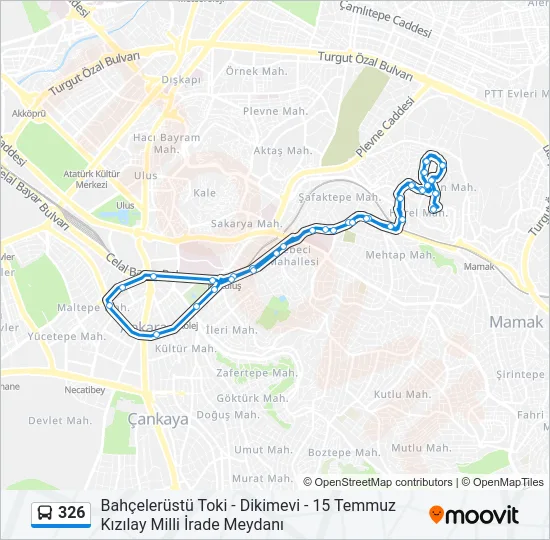 326 Bus Line Map