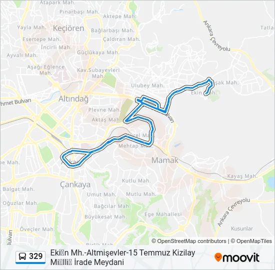 329 Bus Line Map