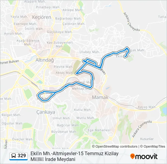329 Bus Line Map
