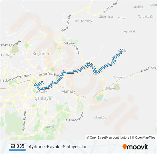 335 Bus Line Map