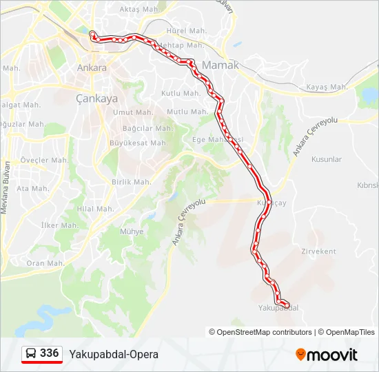 336 Bus Line Map