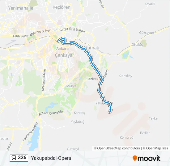 336 Bus Line Map