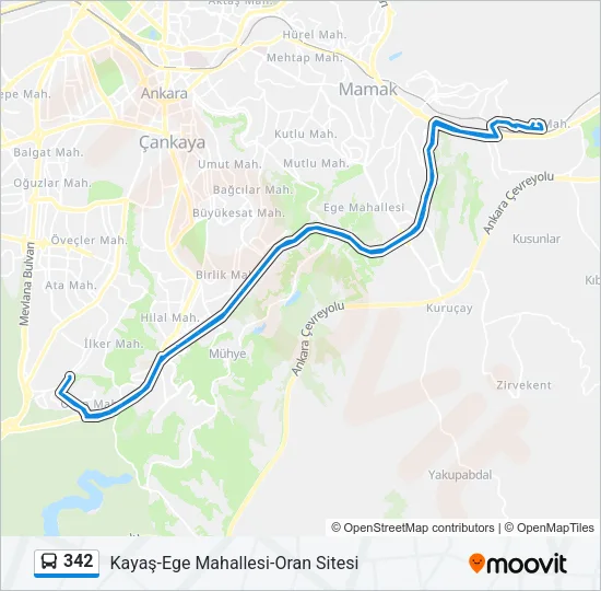 342 Bus Line Map