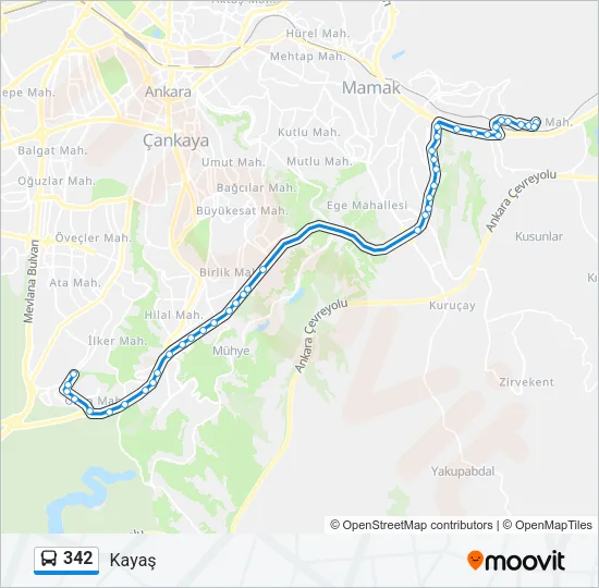 342 Bus Line Map