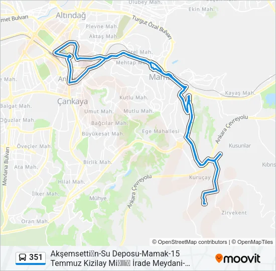 351 Bus Line Map