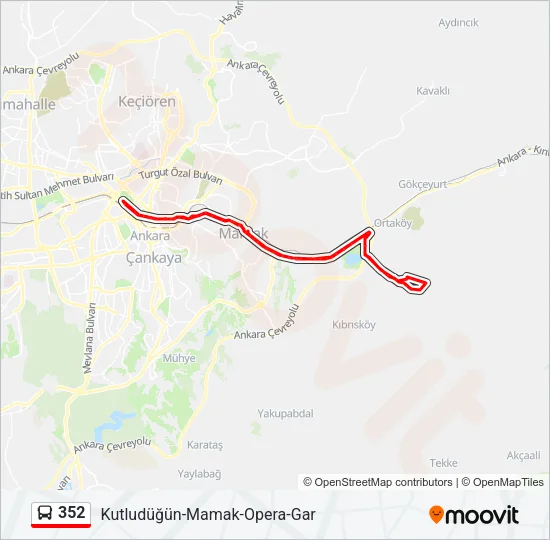 352 Bus Line Map