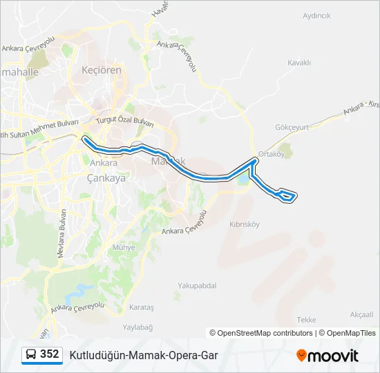 352 Bus Line Map