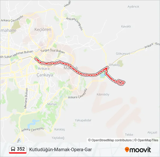 352 Bus Line Map