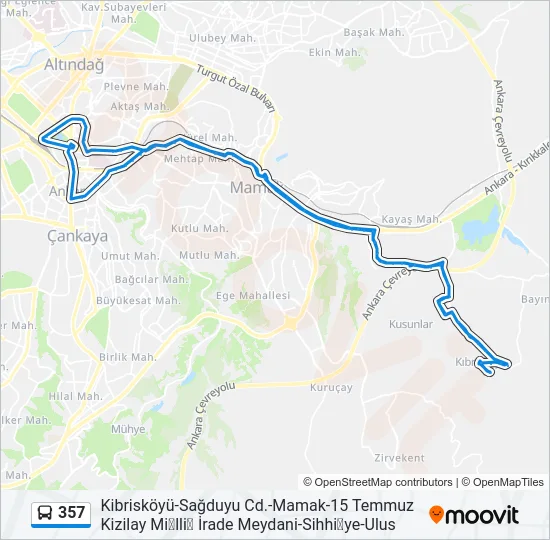 357 Bus Line Map