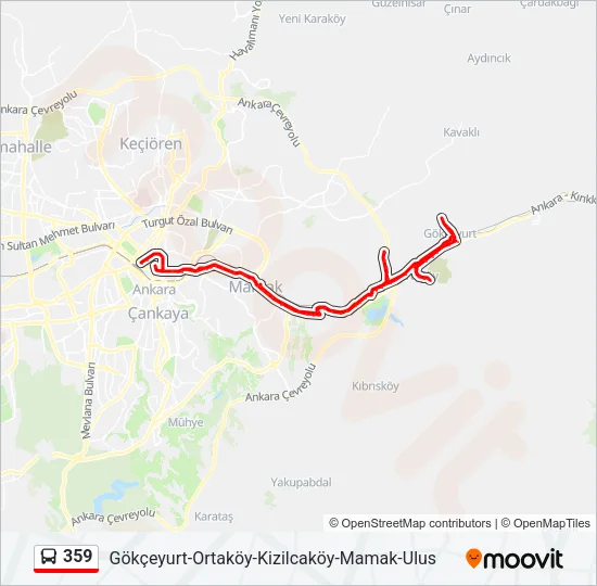359 Bus Line Map