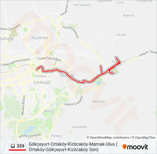 359 Bus Line Map